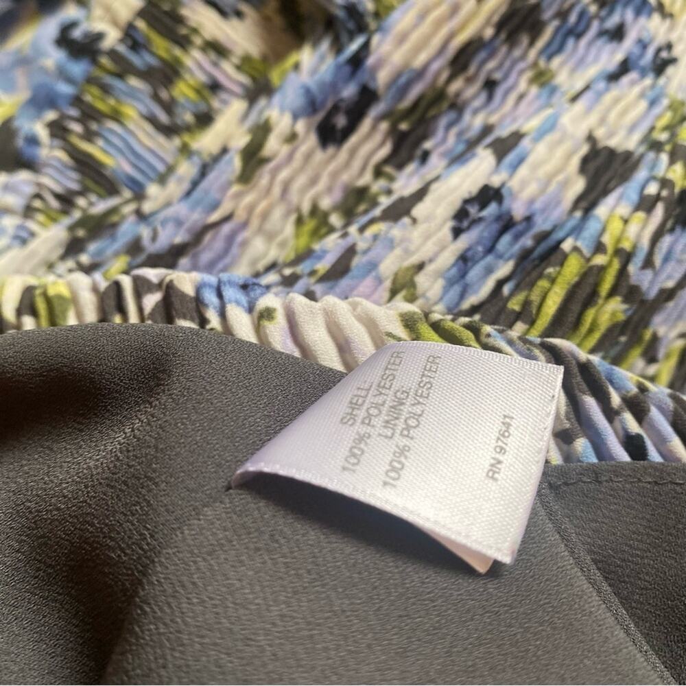 NWT J Jill Granite Water Floral Bloom Accordion Pleated Dress - Picture 3 of 9